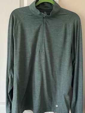 Rhoback Men's Tailwind Performance Q-Zip - Heathered Green